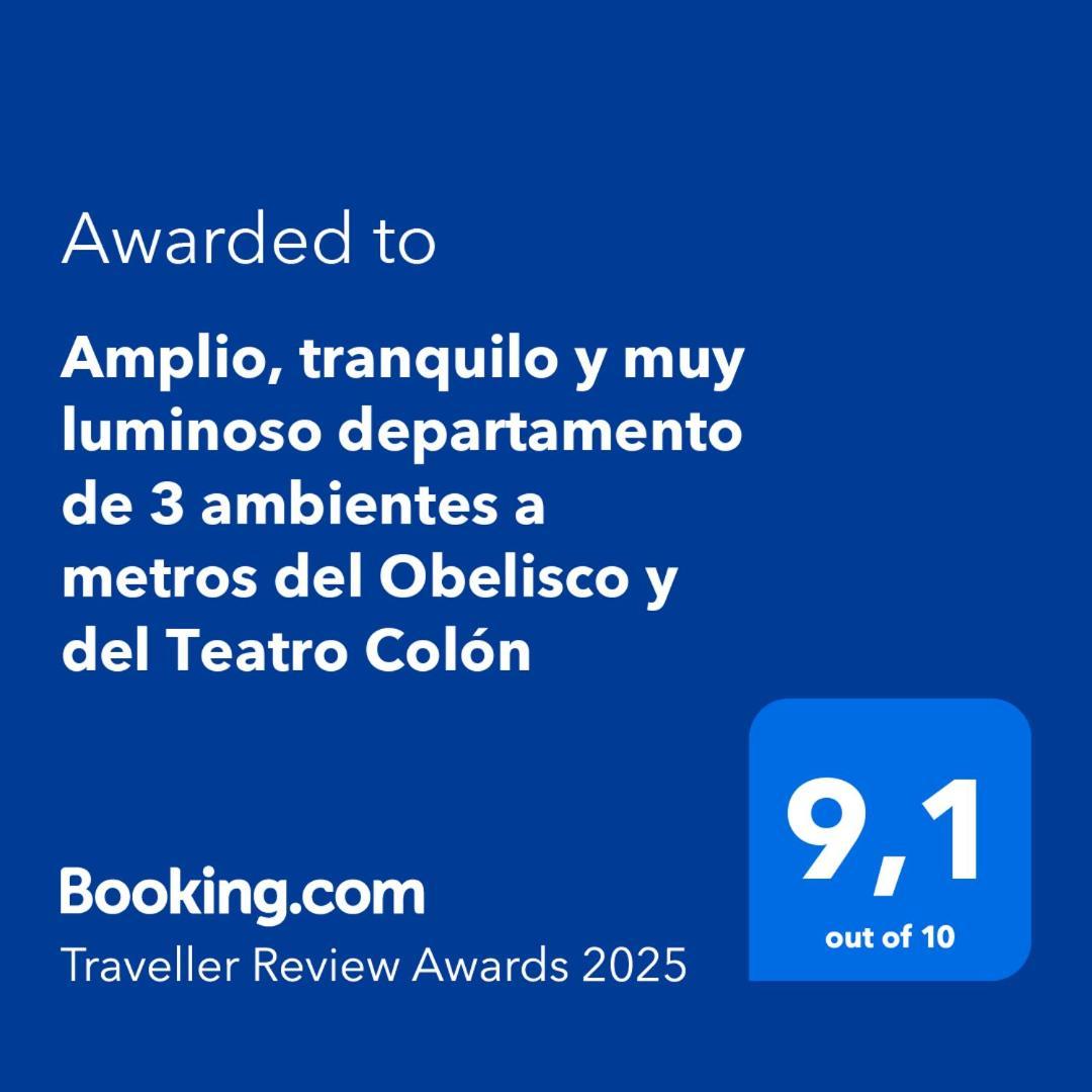 Amplio, Tranquilo Y Muy Luminoso Departamento De 3 Ambientes A Metros Del Obelisco Y Del Teatro Colon Apartment Buenos Aires Luaran gambar